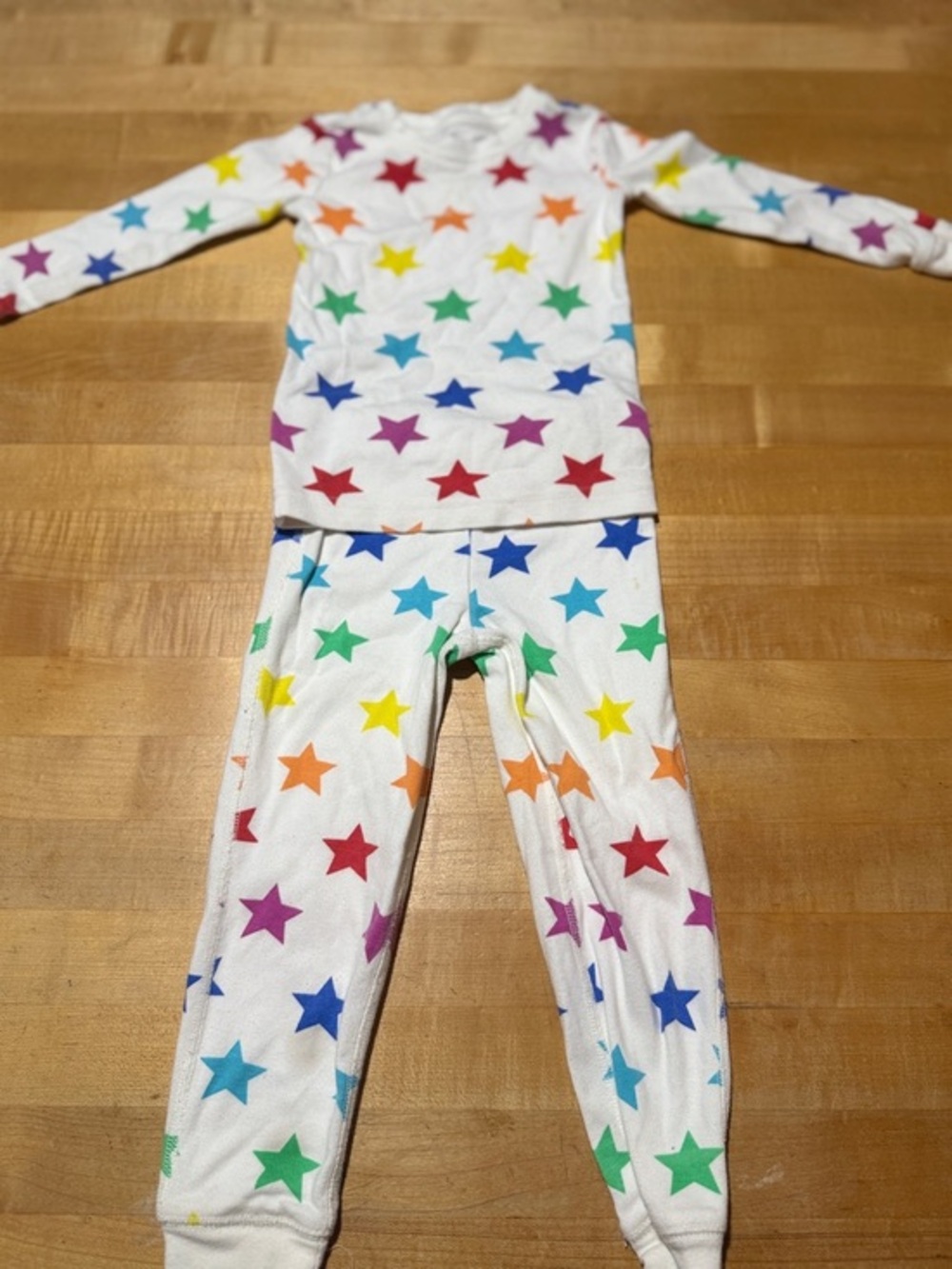 Primary Kids’ White Rainbow Star Pajama Set